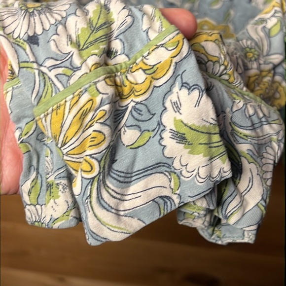 Anthropologie Floral Blue Yellow Women's Button Down Shirt MD long sleeve - Picture 10 of 11